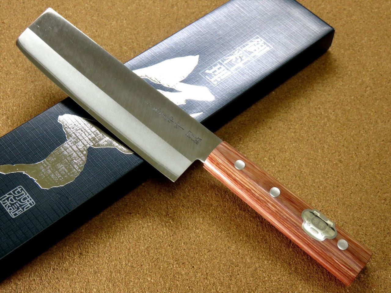 Japanese Kanetsune Kitchen Nakiri Vegetable Knife 165mm 6.5" Warikomi SEKI JAPAN