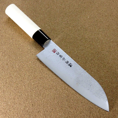 Japanese Masamune Kitchen Santoku Knife 170mm 6.7 inch Nashiji blade SEKI JAPAN