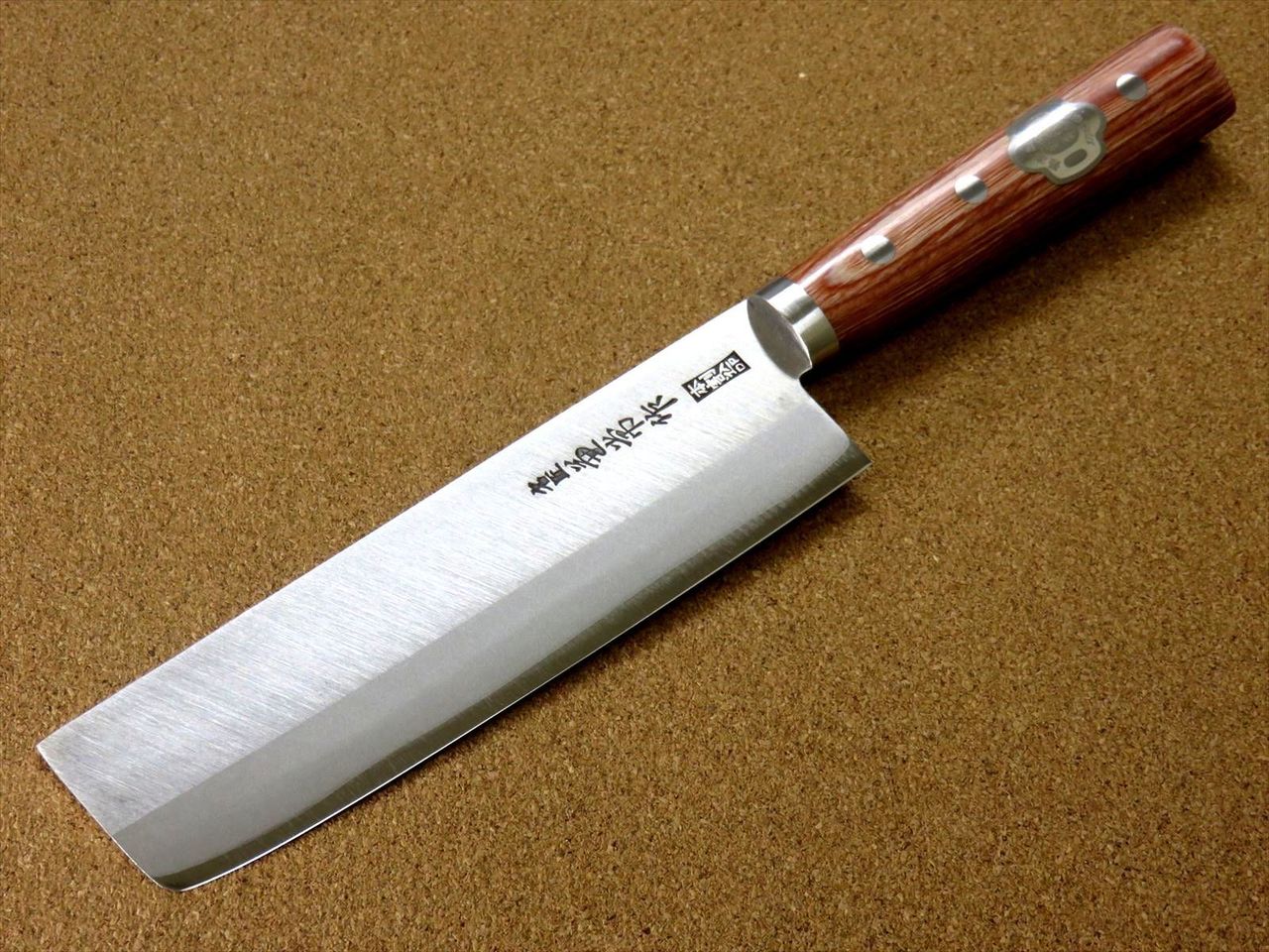 Japanese Kanetsune Kitchen Nakiri Knife 6.5" Carbon steel 3 Layers SEKI JAPAN