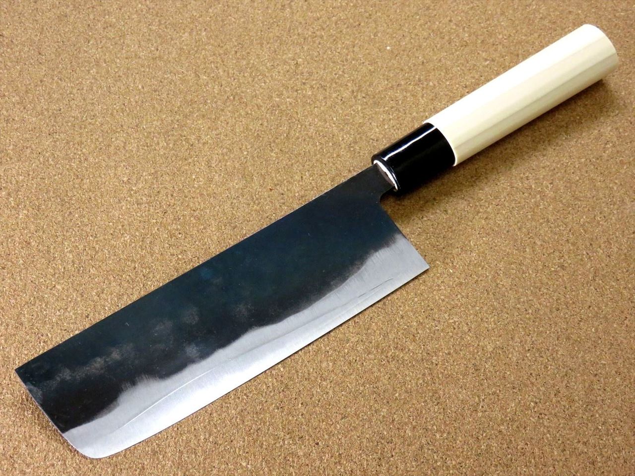 Japanese Kitchen Nakiri Vegetable Knife 6.5" Sirogami (No maker mark) SEKI JAPAN