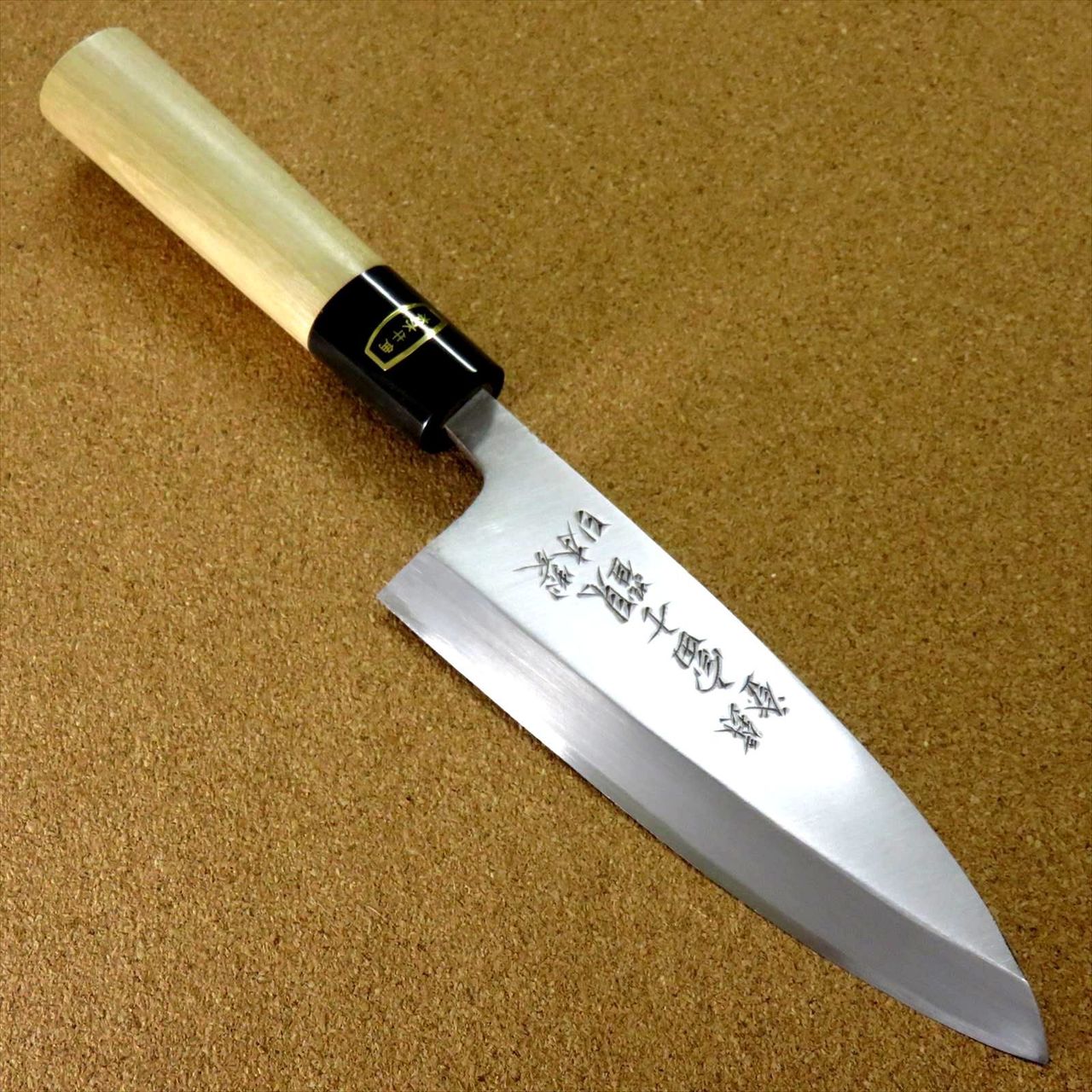Japanese Kitchen Deba Knife 150mm 5.9 inch White Steel Shirogami #3 SEKI JAPAN