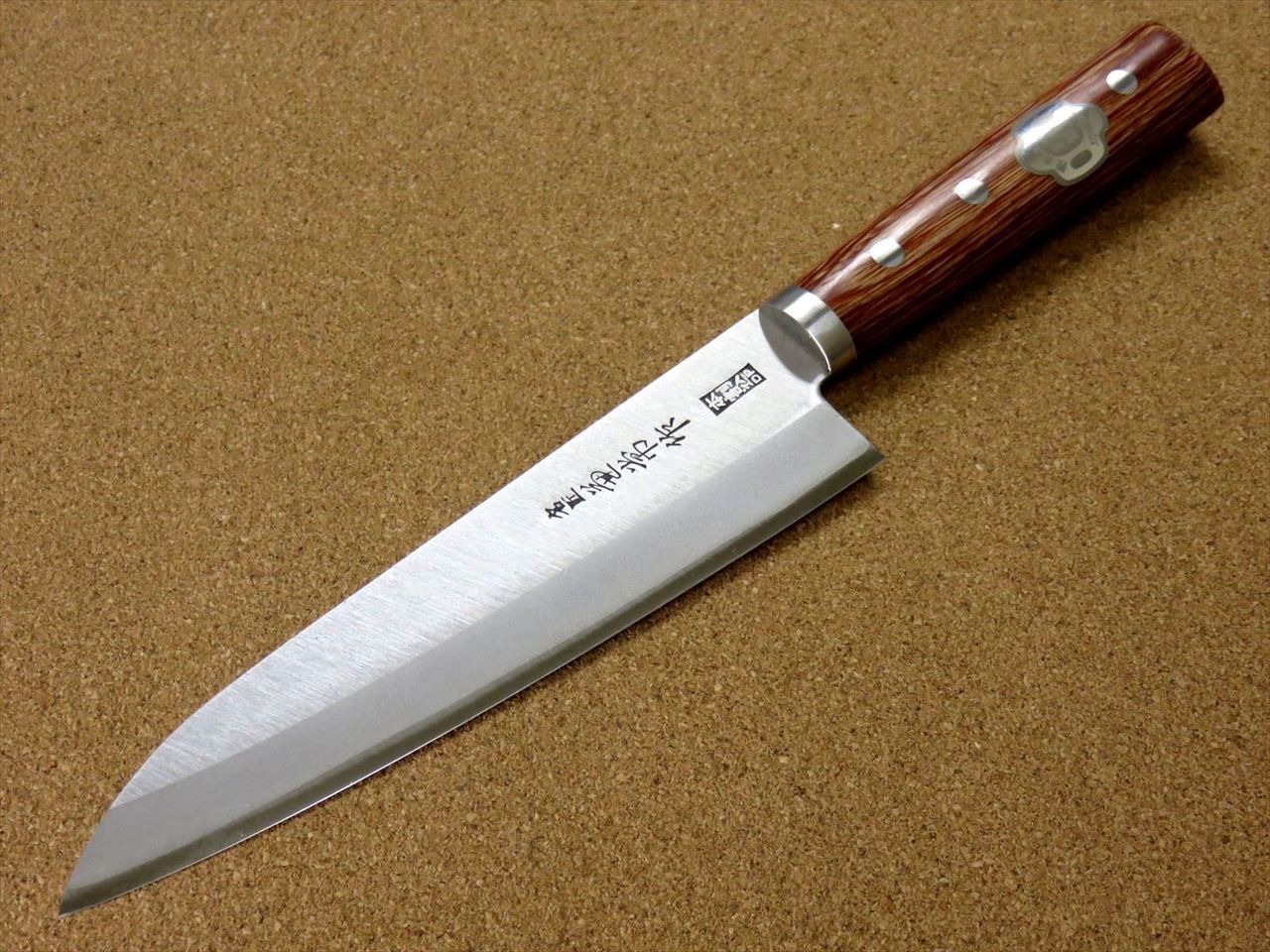 Japanese Kanetsune Kitchen Gyuto Chef Knife 7.1" Carbon steel 3 Layer SEKI JAPAN