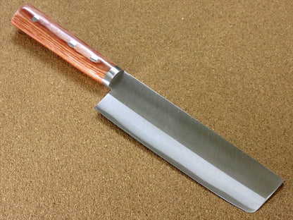 Japanese Kanetsune Kitchen Nakiri Knife 6.5" Carbon steel 3 Layers SEKI JAPAN