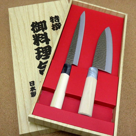 Japanese Yaxell SEKI TOBEI Kitchen Knife 2 pair Gift sets Sashimi & Deba JAPAN