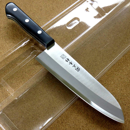 Japanese Fine Craft Seki Sanbonsugi Kitchen Santoku Knife 170mm 7 inch 8A JAPAN