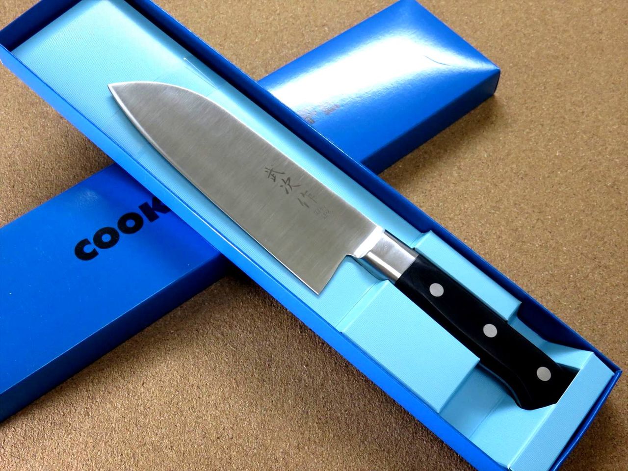 Japanese Kitchen Santoku Knife 155mm 6.1 inch Meat Fish cut Bolster SEKI JAPAN