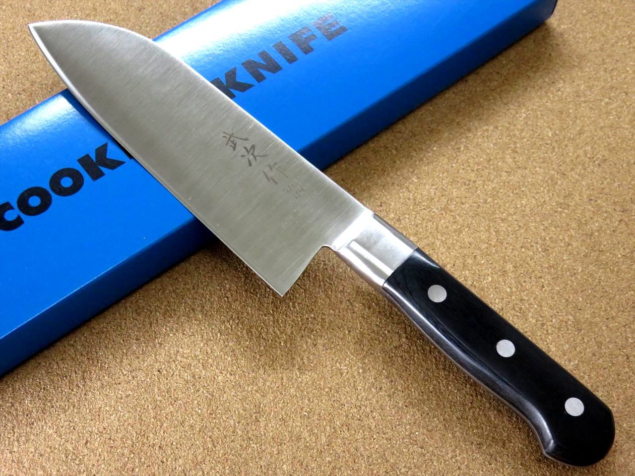 Japanese Kitchen Santoku Knife 155mm 6.1 inch Meat Fish cut Bolster SEKI JAPAN
