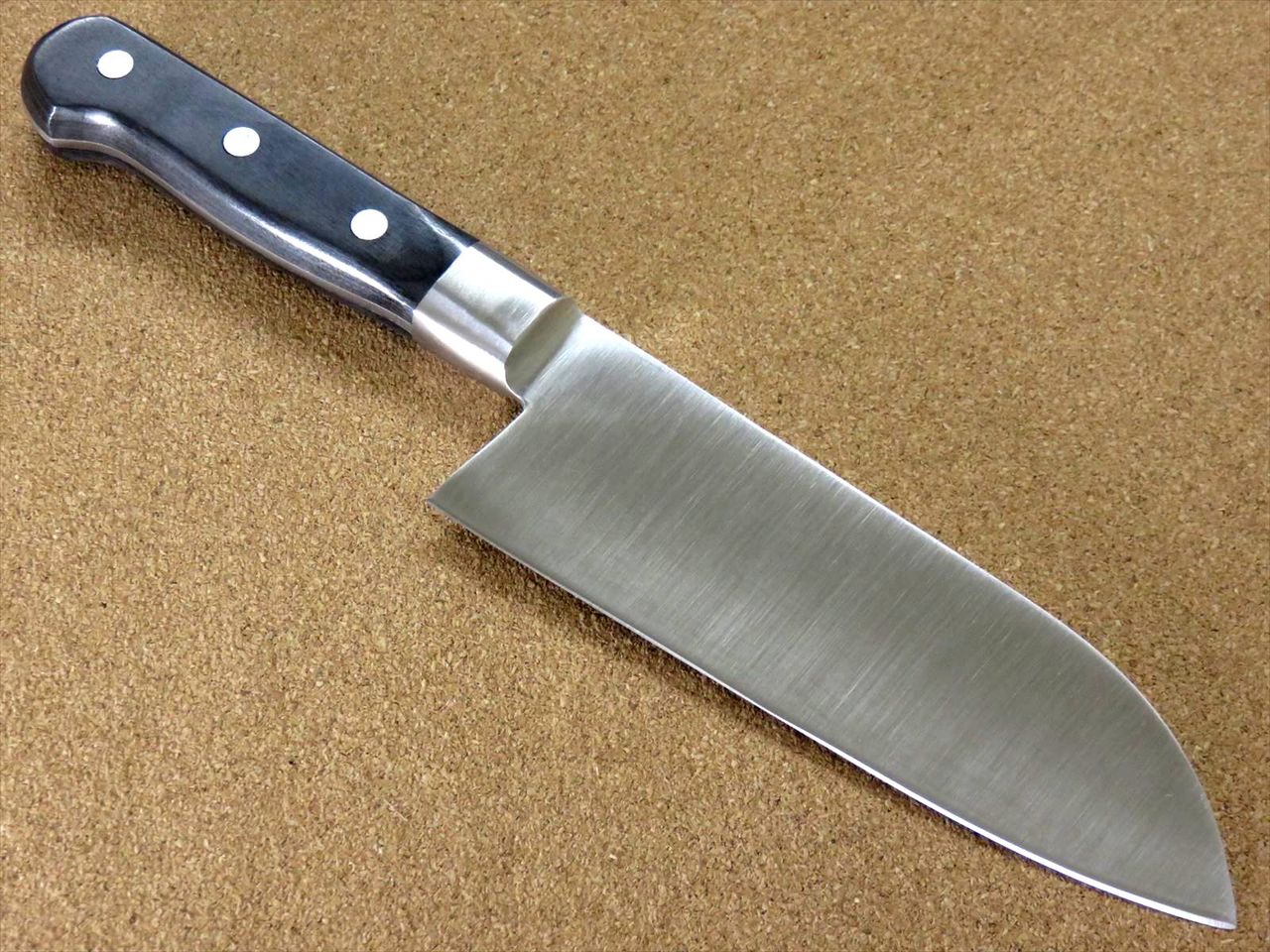 Japanese Kitchen Santoku Knife 155mm 6.1 inch Meat Fish cut Bolster SEKI JAPAN