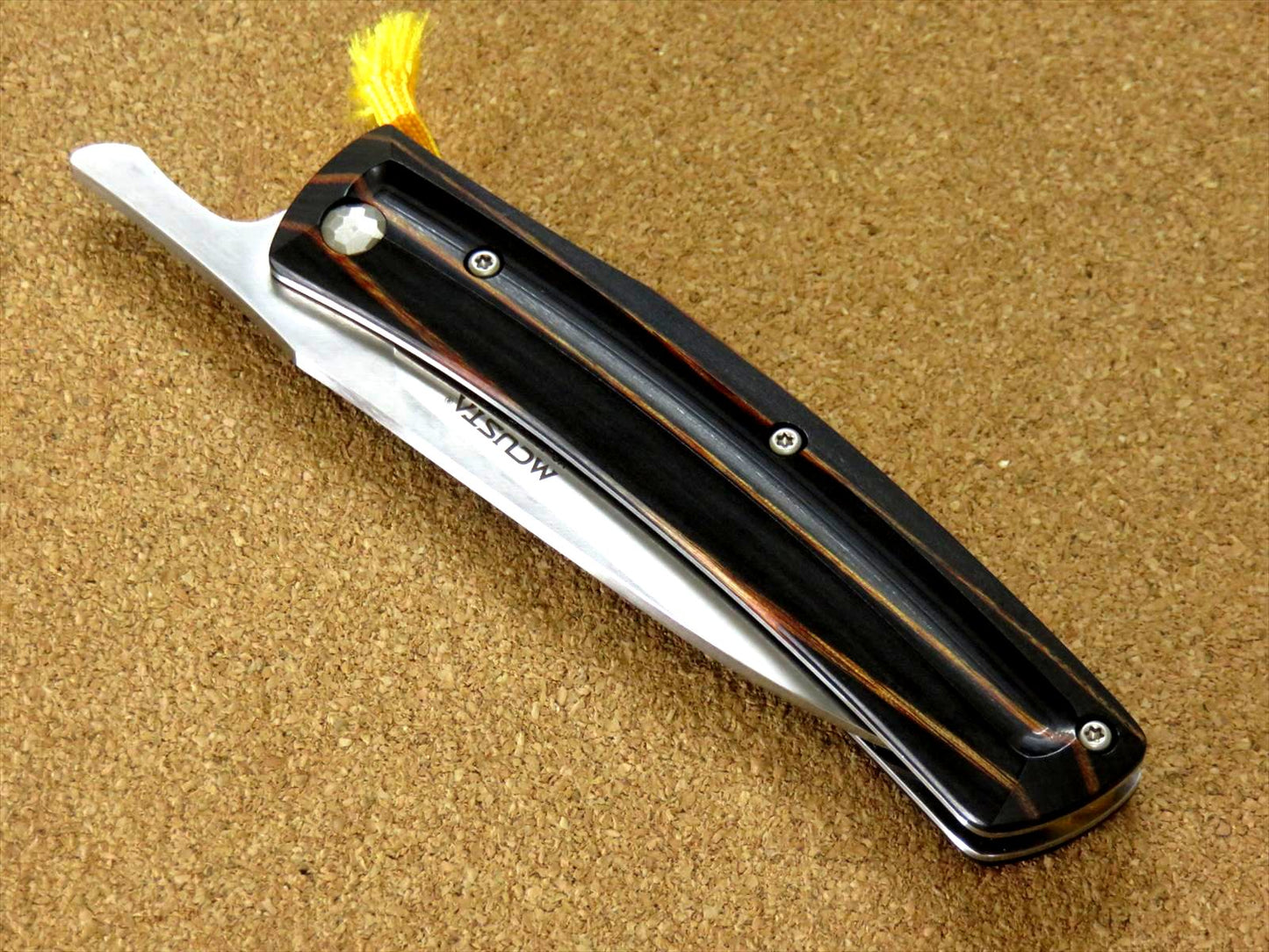 Japanese MCUSTA MC-019 FRICTION FOLDER Folding Knife VG-10 Yellow Black JAPAN