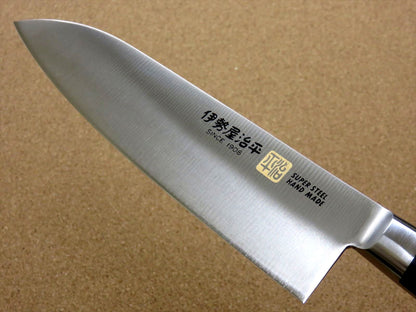 Japanese SETO-A ISEYA JIHEI Kitchen Santoku Knife 180mm 7 in Bolster SEKI JAPAN