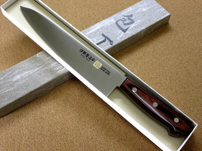 Japanese SETO ISEYA-E Kitchen Gyuto Chef's Knife 210mm 8.3" Mahogany SEKI JAPAN