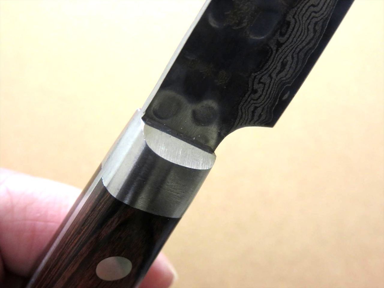 Japanese FUJIMI Kitchen Paring Knife 3" Hammer Forged VG-10 Damascus From JAPAN