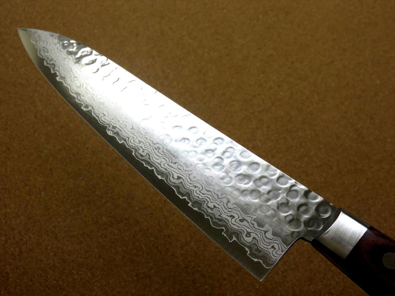 Japanese FUJIMI Kitchen Chef Knife 8" Hammer Forged VG-10 Damascus From JAPAN