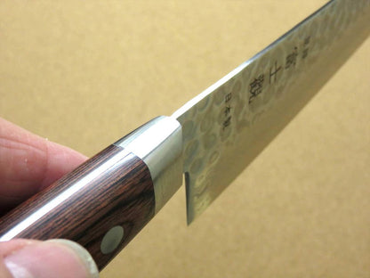 Japanese FUJIMI Kitchen Chef Knife 8" Hammer Forged VG-10 Damascus From JAPAN