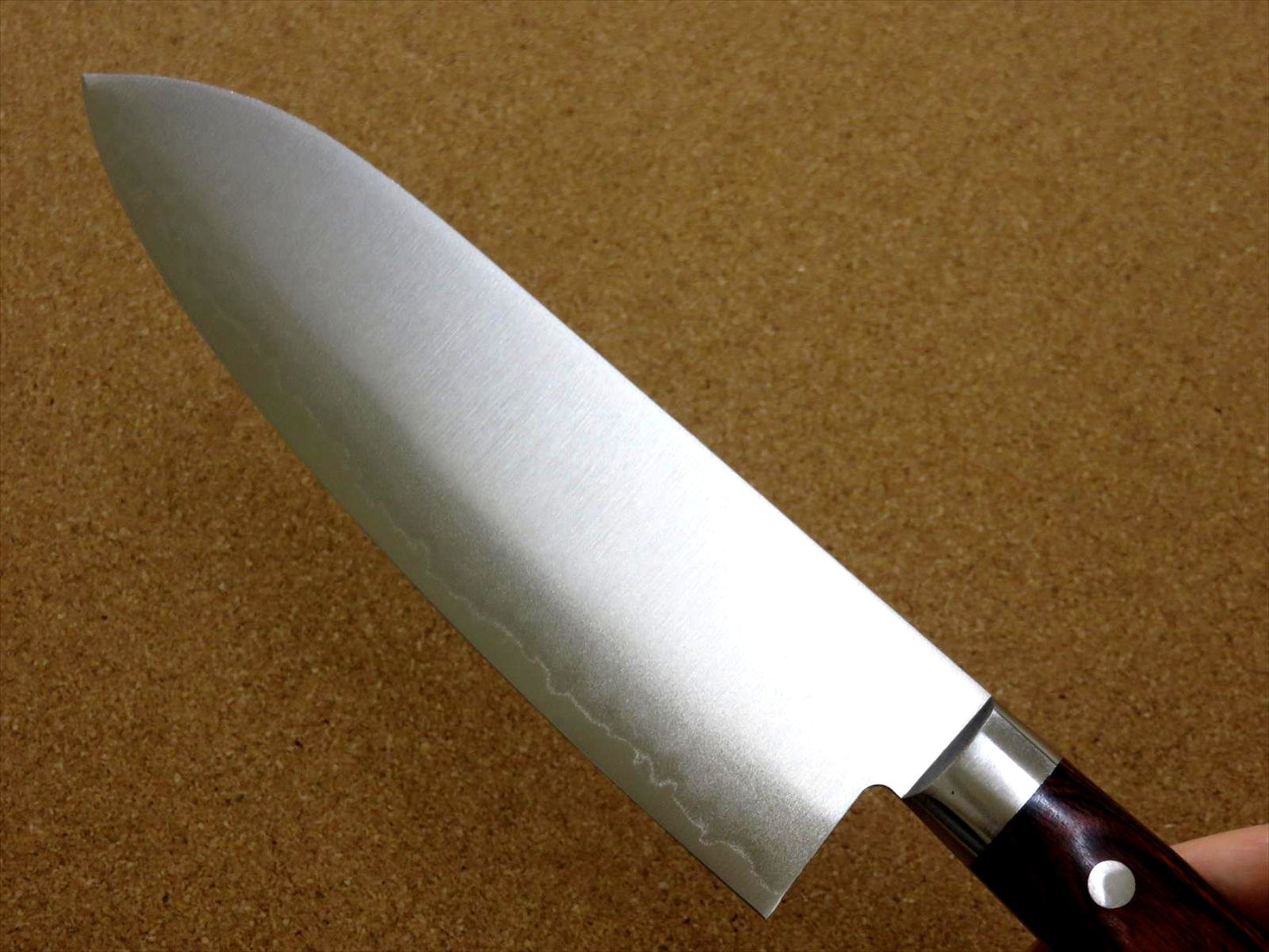 Japanese Masamune Kitchen Santoku Knife 170mm 7 inch Hamon 3 Layers SEKI JAPAN