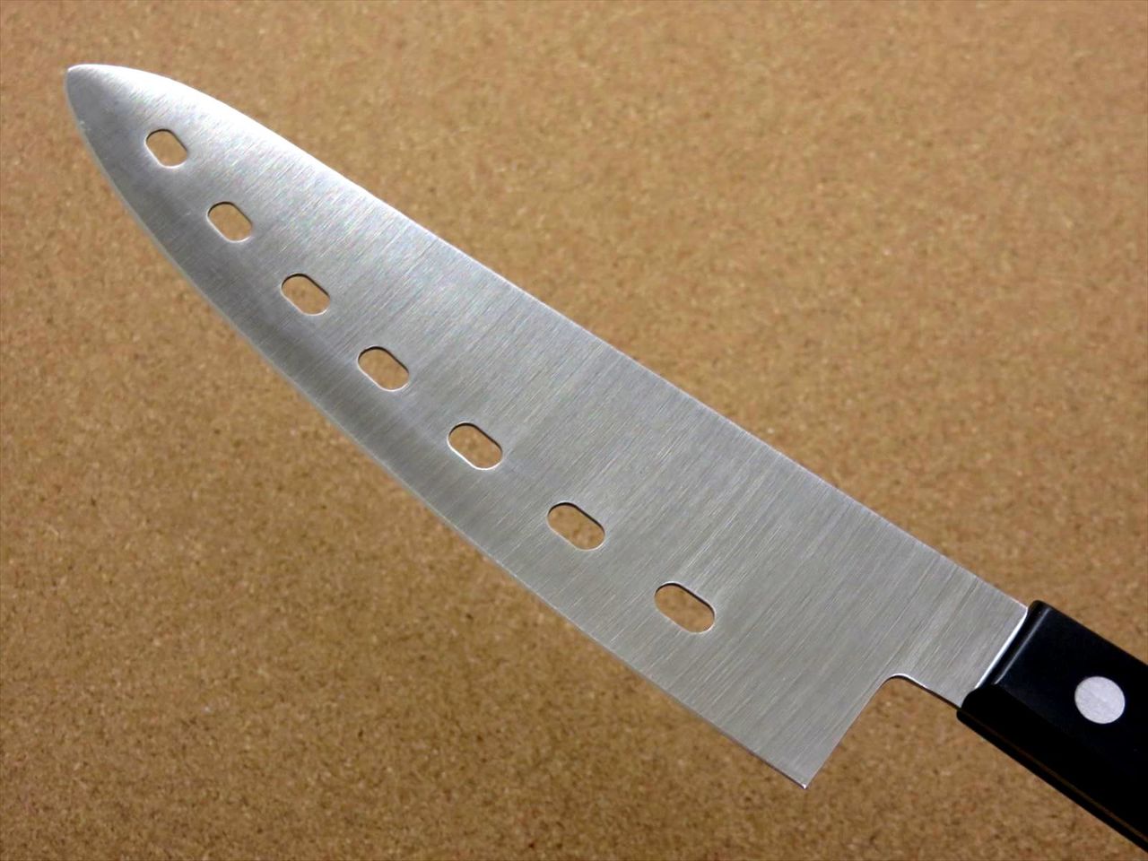 Japanese Masamune Kitchen Perforated Chef's Knife 7.1" Phenol resin Handle SEKI JAPAN